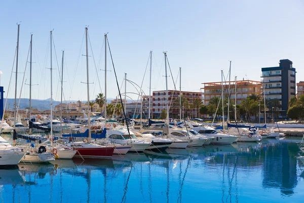 Gandia Nautico Marina barche in Spagna Mediterraneo — Foto Stock