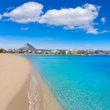 Javea xabia playa del arenal İspanya'da Akdeniz