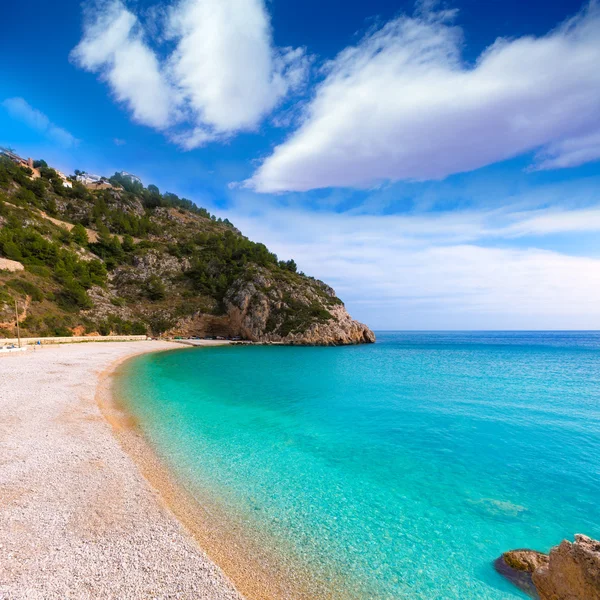 Javea la granadella plaży w Śródziemnego alicante Hiszpania — Zdjęcie stockowe
