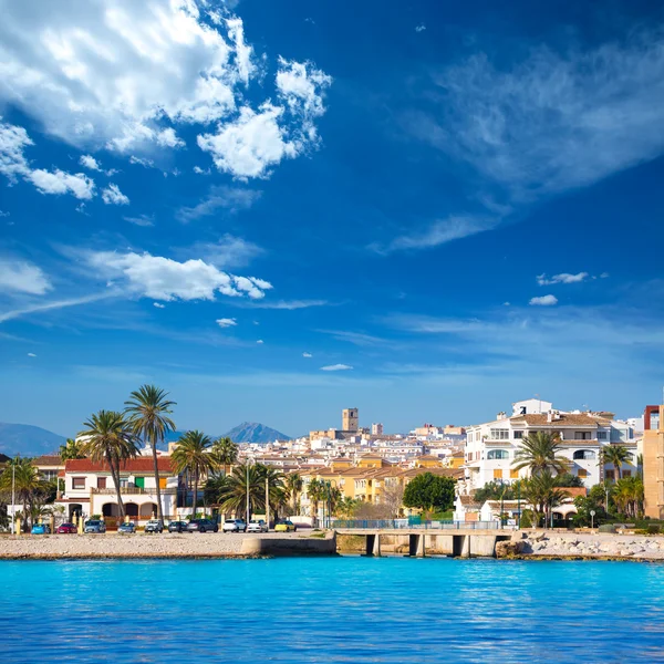 Javea Xabia skyline from Mediterranean sea Spain — Stock Photo, Image