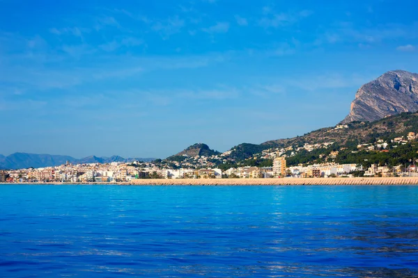 Javea xabia panorama od Středozemního moře Španělsko — Stock fotografie