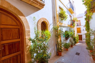 Javea xabia eski şehrin sokakları alicante İspanya
