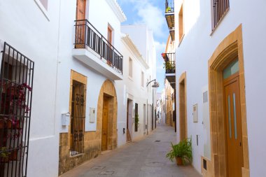 Javea xabia eski şehrin sokakları alicante İspanya