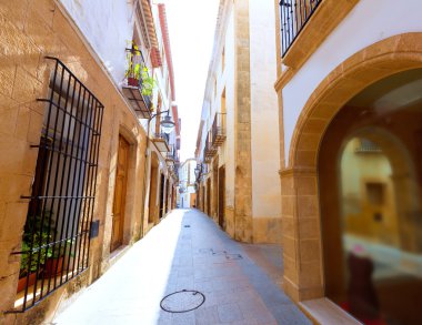 Javea xabia eski şehrin sokakları alicante İspanya