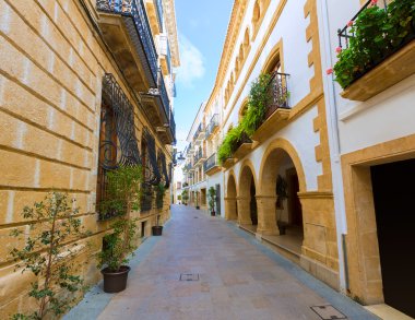 Javea xabia eski şehrin sokakları alicante İspanya