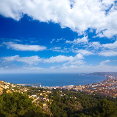 Javea xabia hava skyline molins alicante İspanya'dan