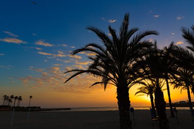 Javea el arenal gündoğumu Akdeniz İspanya plaj