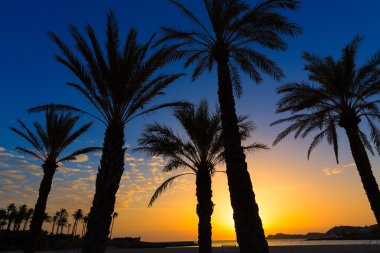 Javea el arenal gündoğumu Akdeniz İspanya plaj