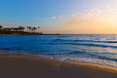 Javea el arenal gündoğumu Akdeniz İspanya plaj