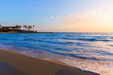 Javea el arenal gündoğumu Akdeniz İspanya plaj