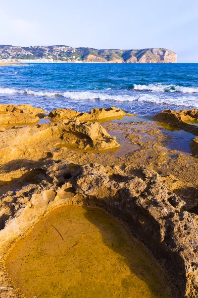 Javea Xabia Muntanyar beach Tosca stone Alicante — Stock Photo, Image