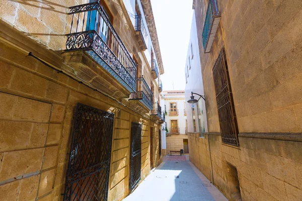 Javea xabia régi város utcák, alicante, Spanyolország — Stock Fotó