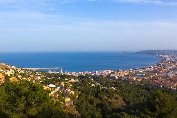 Javea Xabia skyline aereo da Molins Alicante Spagna — Foto Stock