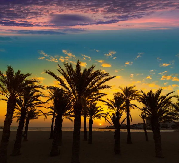 Javea El Arenal beach surise Mediterranean Spain — стоковое фото