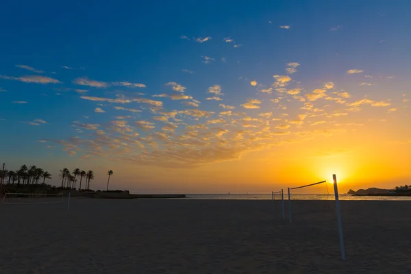 Javea El Arenal beach surise Mediterranean Spain — стоковое фото