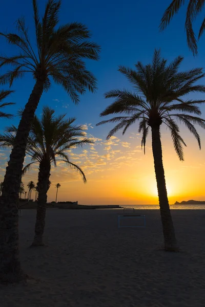 Javea el arenal Strand Sonnenaufgang Mittelmeer Spanien — Stockfoto