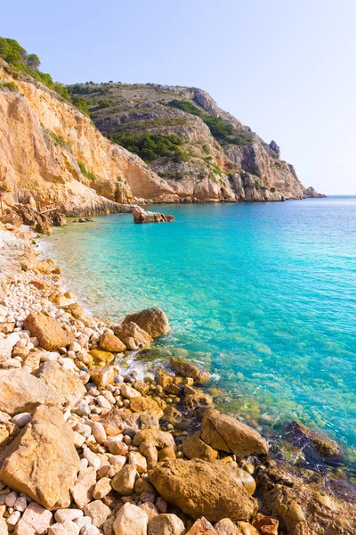 Javea Śródziemnego plaży playa tanga w alicante, Hiszpania — Zdjęcie stockowe