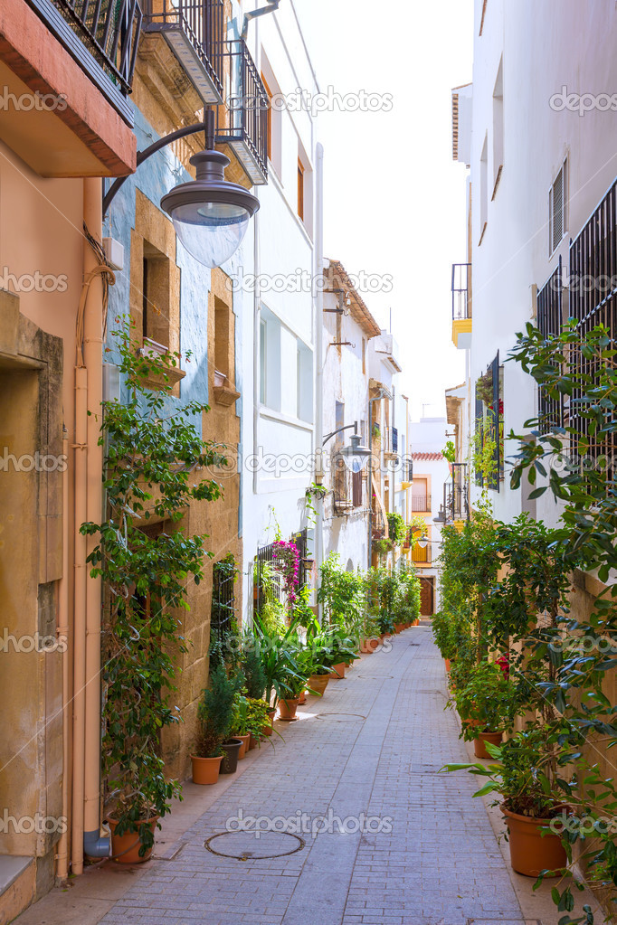 Javea Xabia old town streets in Alicante Spain