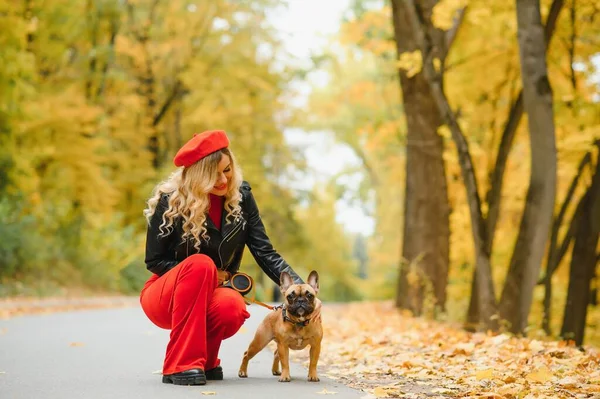 공원에서 강아지와 — 스톡 사진