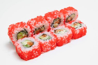 beyaz zemin üzerinde suşi roll