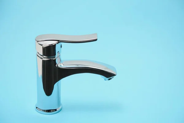 New Chrome Steel Mixer Tap Bathroom Sinks — Stock Photo, Image