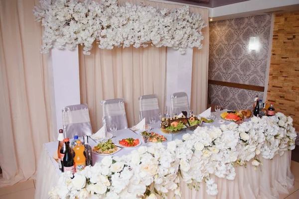 Luxus Hely Csodálatos Esküvői Party — Stock Fotó