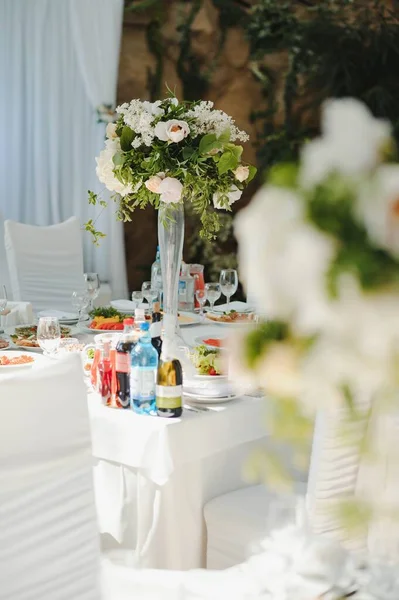 Decoração Restaurante Banquete Casamento — Fotografia de Stock