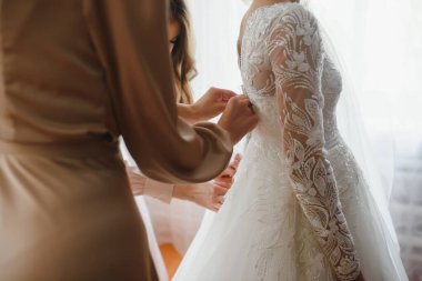 Gelinlik elbisesi. Günaydın gelin.