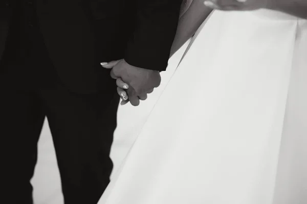 Hands Bride Groom Close — Stock Photo, Image