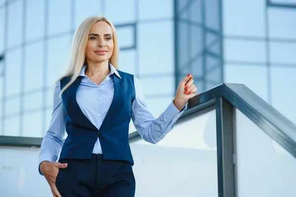 Business Women Style. Woman Going To Work. Portrait Of Beautiful Female In Stylish Office