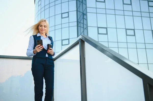 Business Women Style. Woman Going To Work. Portrait Of Beautiful Female In Stylish Office