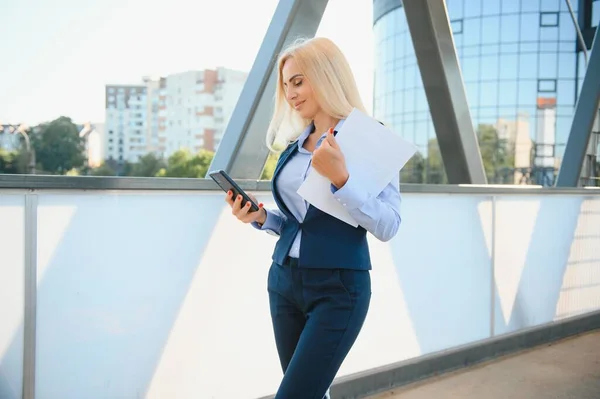 Business Women Style. Woman Going To Work. Portrait Of Beautiful Female In Stylish Office