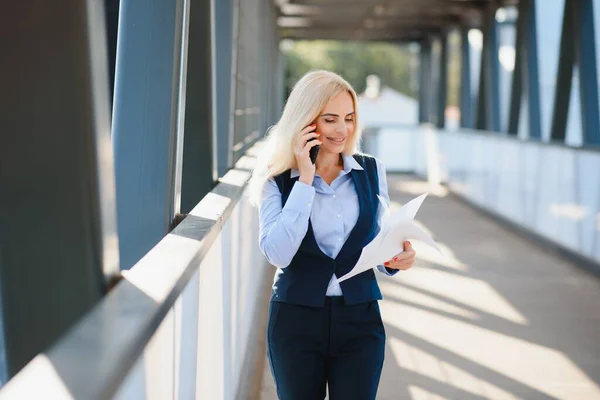 Business Women Style. Woman Going To Work. Portrait Of Beautiful Female In Stylish Office