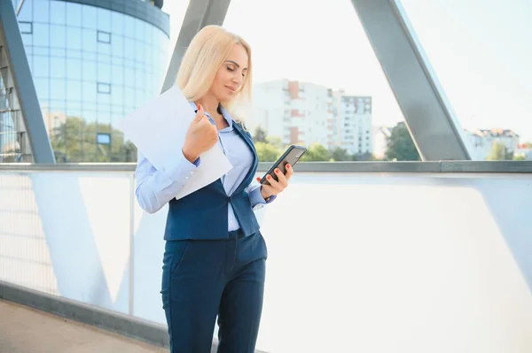 Business Women Style. Woman Going To Work. Portrait Of Beautiful Female In Stylish Office