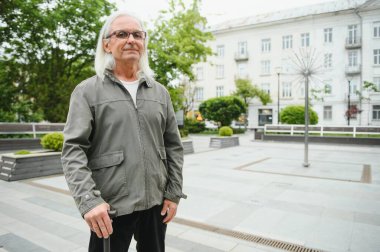 büyük adam parkta iyi zaman var.