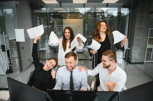 Gente Negocios Trabajando Proyecto Oficina —  Fotos de Stock