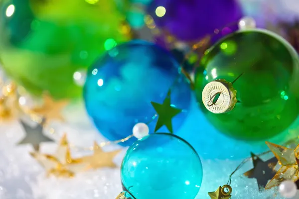 Kerstmis gekleurde ballen — Stockfoto