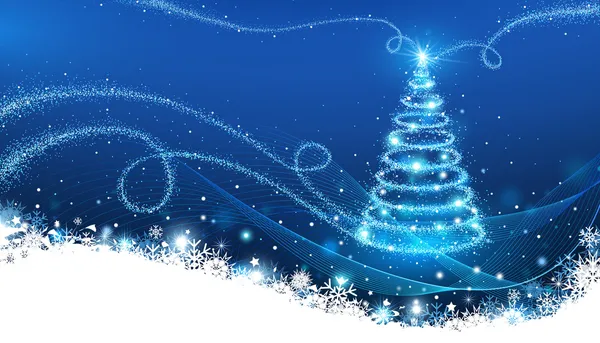 Arbre de Noël magique — Image vectorielle