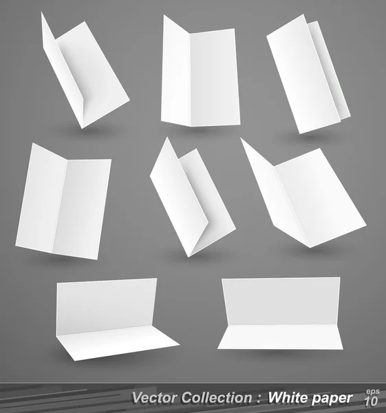 Colección de papel blanco — Vector de stock