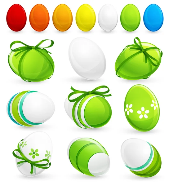 Colección de huevos de Pascua — Vector de stock