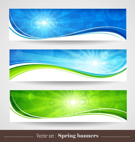 Spring banners — Stock Vector