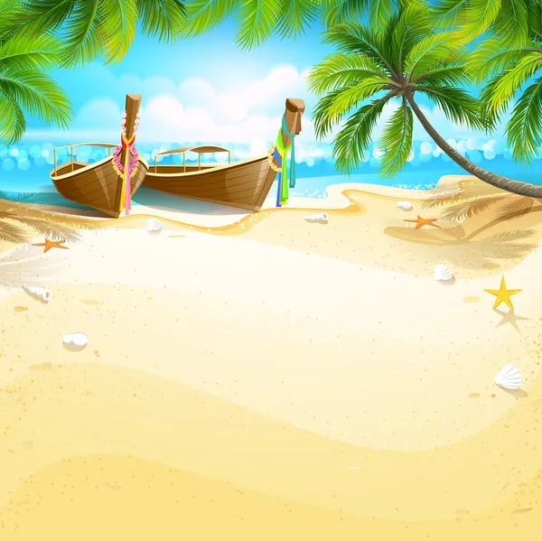 Île de paradis — Image vectorielle