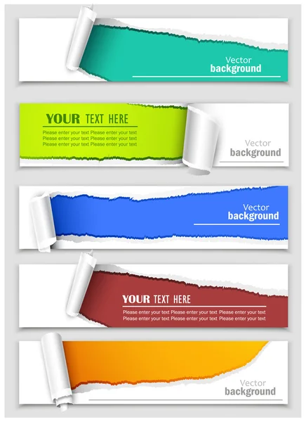 Set van banners — Stockvector