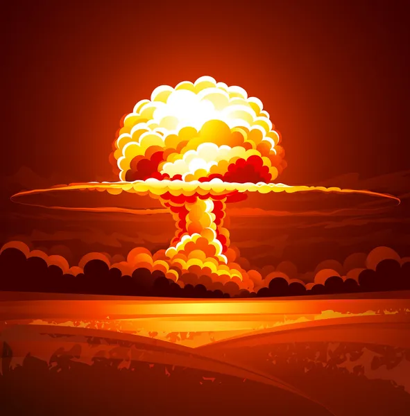 Nucleaire explosie — Stockvector