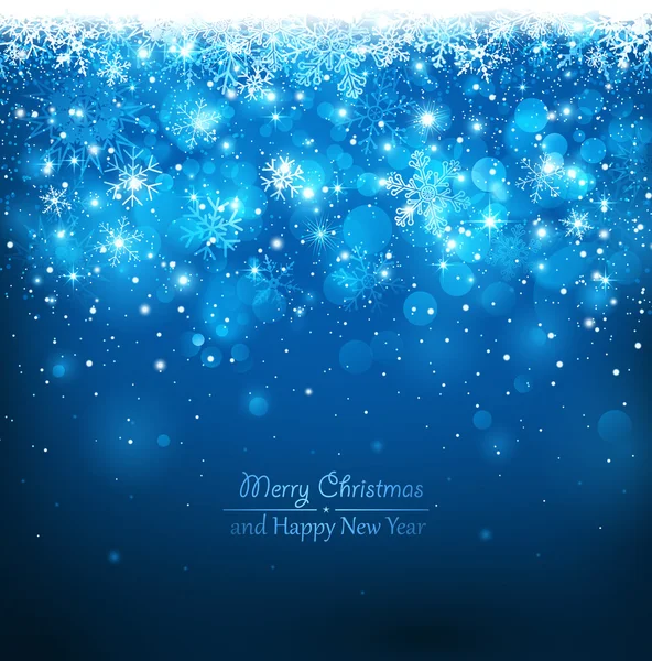 Navidad fondo azul — Vector de stock