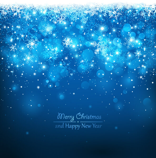 Christmas blue background