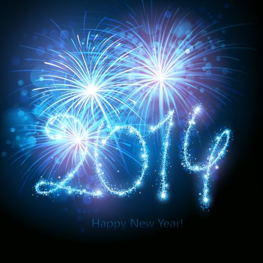 New Year's fireworks clipart