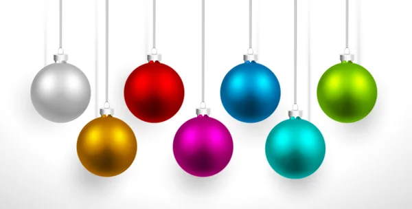 Bolas de colores de Navidad — Archivo Imágenes Vectoriales