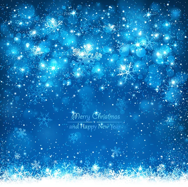 Navidad fondo azul — Vector de stock