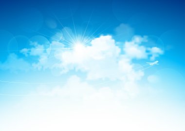 Картина, постер, плакат, фотообои "голубое небо и облака", артикул 39852753